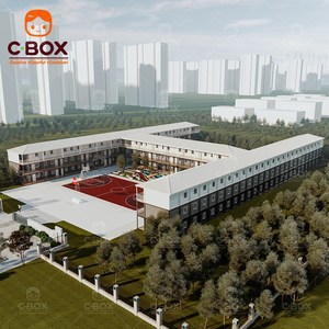 Cbox - Edificios de Enseñanza Modernos e Impermeables de 20 pies y 40 pies, Aulas Prefabricadas Duraderas con Paneles Sándwich, Casa Contenedor Móvil - Product Image 2