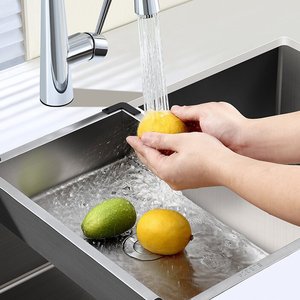 Fregadero de Cocina Bajo Encimera Hecho a Mano de Acero Inoxidable 304, 3.0mm de Grosor, Opciones en Negro Cepillado y Gris - Product Image 2