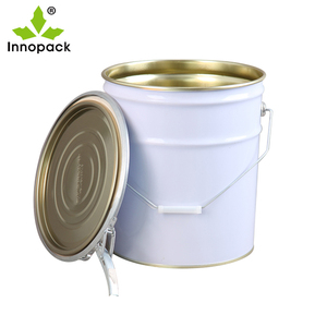 Seau à peinture métallique personnalisé de 16 <span class=keywords><strong>litres</strong></span> avec couvercle à anneau de verrouillage pour emballage en bitume - Product Image 6