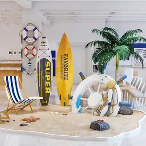 海洋沙滩主题装饰陈列室商场布局冲浪板摆件户外树脂摆件
