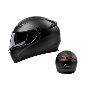 流行的3C和Dot摩托车头盔男女通用摩托车头盔护头Abs全脸摩托车头盔带无线发光二极管灯