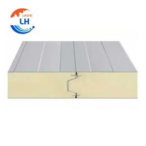 Fireproof ROCK WOOL XPS polyurethane Pu sandwich pane 50mm foam panel thermal EPS wall panel for Prefabricated house