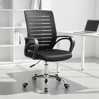Chaise de bureau ergonomique en maille respirante avec soutien lombaire réglable et pivotante à 360° pour la vente en gros