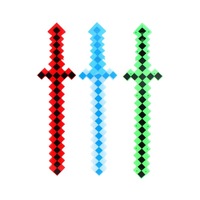 Nouveau sabre laser LED au design créatif, jouet lumineux en plastique, mosaïque Minecraft, épées clignotantes avec son