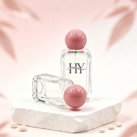 Flacon de parfum en verre carré plat de 50 ml, vide, avec bouchon à vis, pour vaporisateur de parfum
