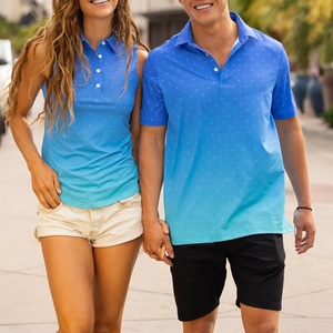 Camiseta de <span class=keywords><strong>Golf</strong></span> de Poliéster para <span class=keywords><strong>Mujer</strong></span> con Logotipo Personalizado OEM, Camiseta <span class=keywords><strong>Polo</strong></span> con Estampado de Color Degradado por Sublimación - Product Image 6