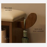 Banc de porte créatif en bois massif détachable Echo pour chiot, avec rangement pour chaussures, banc d'appoint mignon en forme d'animal pour la maison