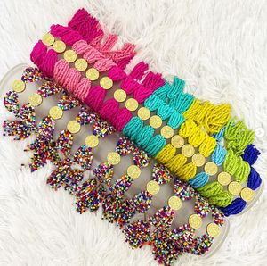 Pulsera de Cobre Estilo Bohemia Unisex con Cuentas Redondas de San Benito Jesús y Patrón Geométrico de Cuentas de Arroz - Product Image 3