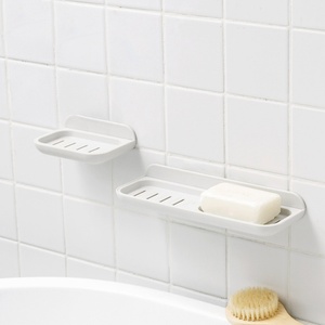 Estante Multifuncional de Doble Rejilla sin Perforaciones para Jabón y Toallas de Barra Individual para Baño - Product Image 3