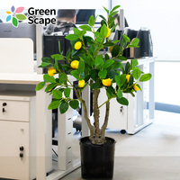 Citronnier artificiel en pot, fruits réalistes, avec pot, décoration intérieure et extérieure pour la maison et le bureau