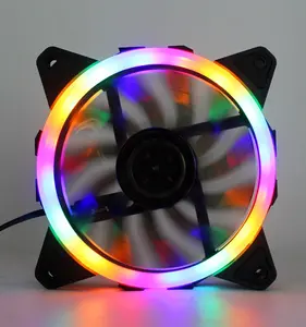 Rainbow Color mista Grosso Anel pc ventilador gabinete do computador fã 120 milímetros