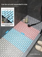 Tapis de salle de bain écologique antidérapant, imperméable, pour douche, tapis de sol ajouré, insert épaissi anti-chute pour toilettes