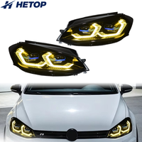 Phares HETOP Golf 7.5 2017-2020, mise à niveau LED bicolore, style G22, phare avant, accessoires de voiture, phare plug and play, DRL pour VW