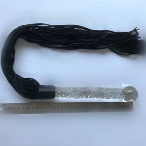 <span class=keywords><strong>Látigo</strong></span> de Cuero para Bondage con Varita de Placer de Cristal y Punta de Bola, Juguete Sexual para SM, Sexo Anal o Masturbación - Product Image 4
