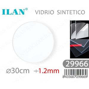 Lastra Rotonda in Vetro Sintetico Iln, Diametro 30 Cm, Spessore 1,2 Mm, per Esposizione e Protezione - Product Image 3