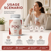 Capsules de PQQ Marque Blanche Végétaliennes 60 Unités Complément Alimentaire Vente en Gros Fournisseur d'Usine Conditionnement en Bouteille Vrac