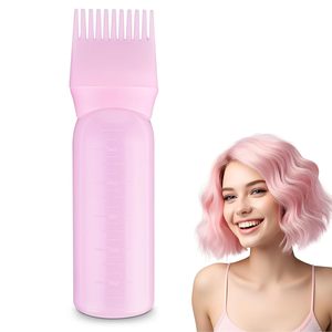 Professional Custom 3 Colors 200ml Frost PET Plastic Eco Friendly Hair <b>Oil</b> Bottle Comb Salon Barber <b>Oil</b> Applicator - Product Image 6