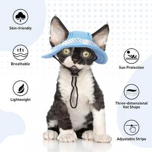 Sombrero de Sol para Mascotas, Ligero, Transpirable, de Malla, para Verano, Personalizado, de Algodón, para Exteriores, para Perros, Gatos y Animales Pequeños, Diseño Sólido, Envío Rápido <span class=keywords><strong>2026</strong></span> - Product Image 6