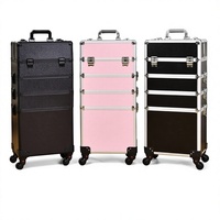 Trolley de Maquillage Grande Capacité Multi-Niveaux Portable de Qualité Professionnelle pour Maquilleurs Permanents et Extensions de Cils