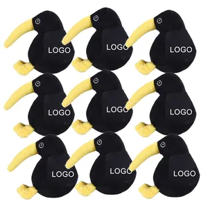 Set Mainan Hewan Mewah Mini 10Cm Mainan Lembut Boneka Burung Kiwi Mewah Kustom dengan Logo Cetak Oem