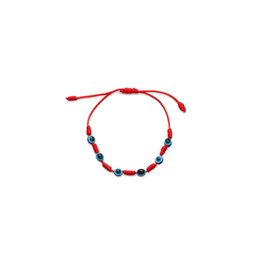 Angelina Six Eyes Bracelet Red String <b>Blue</b> <b>Beads</b> Adjustable Unisex Fashion Jewelry - Product Image 4