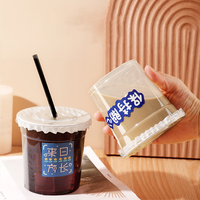Couvercles jetables personnalisables de tasses en plastique d'ANIMAL FAMILIER de 20oz 98mm tasses à emporter à mur unique de boisson tasses en plastique jetables personnalisables