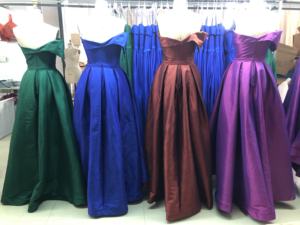 Robe de soirée longue en taffetas extensible à une épaule, couleur unie, fente haute, robe de bal formelle pour femmes avec robe courte à l'intérieur - Product Image 2