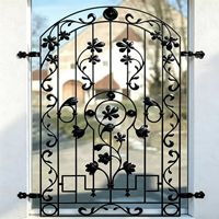 Reja de Seguridad para Ventanas, Barras de Hierro Forjado, Protector Decorativo para Ventanas, Tamaño Personalizado para Casa o Apartamento