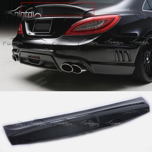 อะไหล่แต่งรถยนต์ สปอยเลอร์หลังทรง W วัสดุคาร์บอนไฟเบอร์ สำหรับ Mercedes Benz W218 CLS - Product Image 1