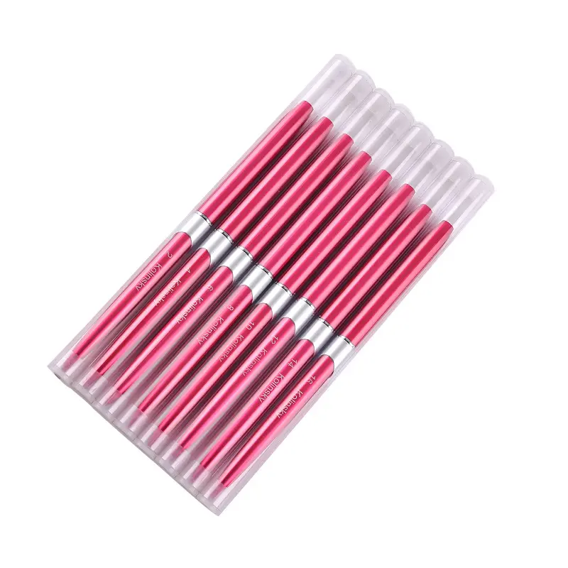 100% Pen Sable Hair Rainbow Art Kolinsky Acrylic Nail Brush For Gel