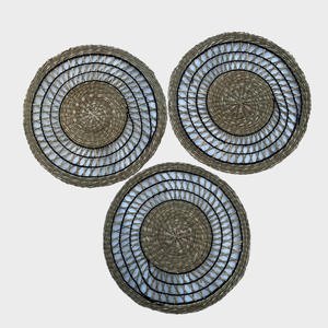 Set de table rond en jonc de mer tressé à la main, en fibre naturelle, écologique et durable, pour la décoration de table de cuisine - Fournisseur - Product Image 5