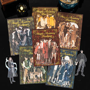 15 hojas/paquete Enchant Academy Fashion Wizard Character Themed European Vintage DIY Sticker Set para cuadernos - Product Image 1