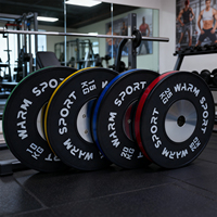 Équipement de musculation, haltères de musculation, plaques de musculation noires de compétition avec bande de couleur, 10KG, 15KG, 20KG, 25KG