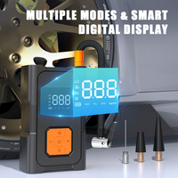 Gonfleur de pneus électrique multifonction sans fil, compresseur d'air portable 150Psi, mini pompe à air pour voiture avec lumière LED, gonfleur de pneus