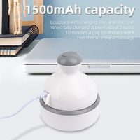 Masseur électrique rechargeable pour le cuir chevelu avec griffes en silicone et base de rangement