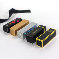 Petit emballage en carton de beauté avec logo personnalisé Brillant à lèvres Boîte cosmétique Papier cadeau Produit personnalisé de luxe pas cher Guangdong LX