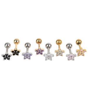 प्लम खिलने हीरा कान और हड्डी नाखून क्लासिक फैशन इन शैली ताजा मीठे साहित्यिक रेट्रो पिरसिंग कान नाखून बालियां - Product Image 5