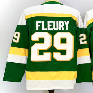 Maillots de hockey cousus pour hommes 43 Quinn Hughes 12 Matthew Boldy 7 Brock Faber 97 Kirill Kaprizov 29 Marc-<span class=keywords><strong>Andre</strong></span> Fleury - Product Image 3