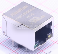 Connecteur Ethernet RJ45 HR913550AE, magnétique, 1000 Mbps, blindé, traversant, avec LED