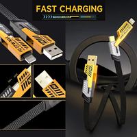 Câble multifonction USB tressé 4-en-1 de nouvelle génération, charge rapide 5A pour téléphones et appareils mobiles iOS