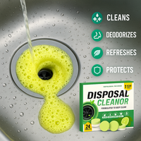 24 packs de broyeur d'évier en mousse de parfum frais citron pamplemousse désodorisant pour l'élimination des déchets nettoyant désodorisant tablettes