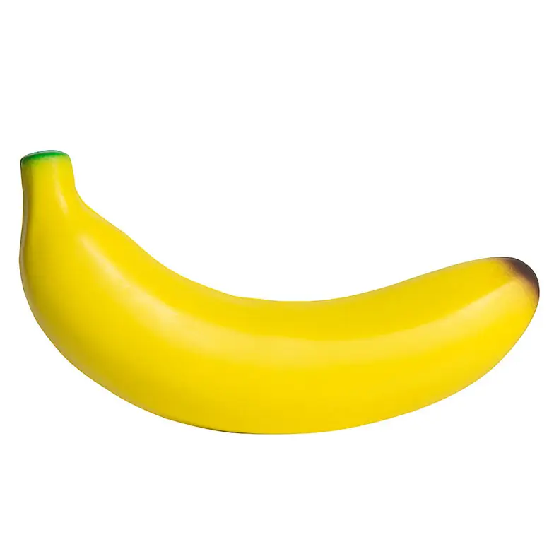 卸売高品質PUフォームバナナ形状高層ベントプレイ漫画フルーツおもちゃ