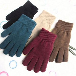 1 paire de gants d'hiver chauds et respirants, tricotés, brodés maçonniques, à doigts entiers, pour hommes et femmes, élastiques, rayés, en acrylique/coton épais - Product Image 4