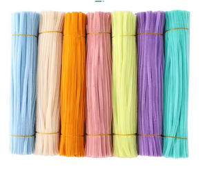 Tiges <span class=keywords><strong>en</strong></span> chenille de <span class=keywords><strong>8</strong></span> mm d'épaisseur <span class=keywords><strong>en</strong></span> plusieurs couleurs, nettoyeurs de tuyaux pour l'art et les décorations DIY, fournitures créatives pour l'artisanat, 30 cm, 100 pièces - Product Image 2
