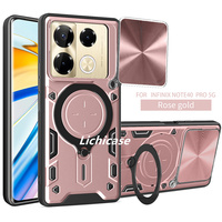 Étui de protection pour téléphone avec caméra coulissante de haute qualité Lichicase pour Infinix Note 40 Pro, coque rigide antichoc