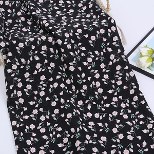 Tela de gasa con estampado Floral para vestido, tela <span class=keywords><strong>100</strong></span>% poliéster con diseño de flores personalizado, RTS - Product Image 5