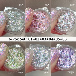 ชุดผงวิเศษ Solid State Magic Mirror Powder ผงออโรร่า 6 สี สำหรับตกแต่งเล็บ ประกายวิบวับ สุดหรู สำหรับทำเล็บ DIY ขายส่ง - Product Image 5