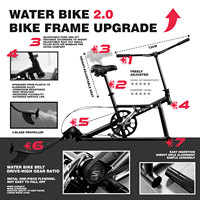 Vélo aquatique gonflable Spatium Drop Stitch haute résistance à la déformation, direction multi-angles précise, vélo aquatique à pédales pour la mer