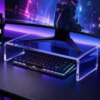 Support d'écran en acrylique transparent épaissi, étagère de rangement pour chaussures en forme de U, support de bureau en acrylique peu encombrant pour l'affichage de figurines