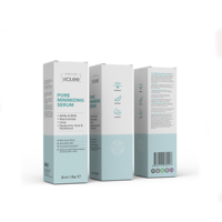 Boîte de soins de la peau en papier pliable personnalisé imprimé avec base de couvercle pour l'emballage de l'huile et du sérum de vernis à ongles